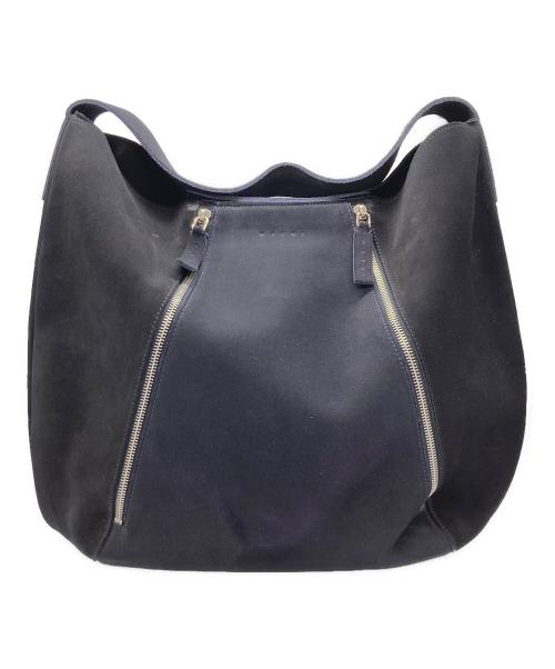MARNI（マルニ）MARNI (マルニ) ジップラインショルダーバッグ ネイビーブラックの古着・服飾アイテム