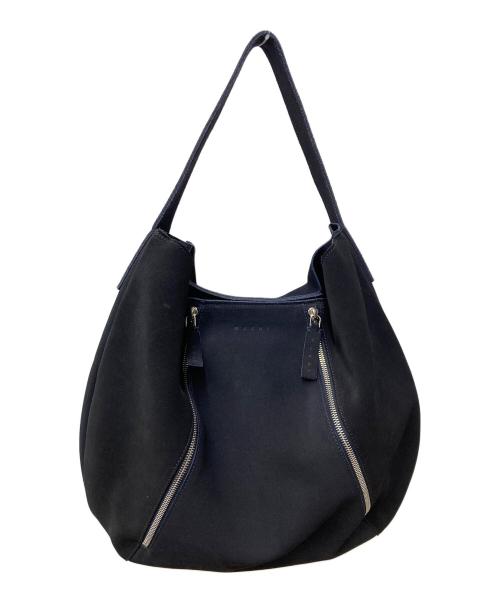 MARNI（マルニ）MARNI (マルニ) ジップラインショルダーバッグ ネイビーブラックの古着・服飾アイテム