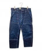 SAMURAI JEANSサムライジーンズ）の古着「ダブルニーデニムパンツ SM510DX」｜インディゴ