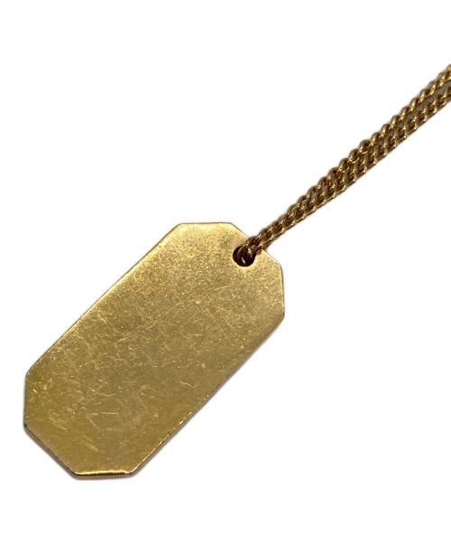 Saint Laurent Paris（サンローランパリ）Saint Laurent Paris (サンローランパリ) プレートネックレス ゴールドの古着・服飾アイテム