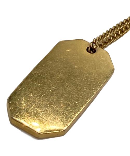 Saint Laurent Paris（サンローランパリ）Saint Laurent Paris (サンローランパリ) プレートネックレス ゴールドの古着・服飾アイテム