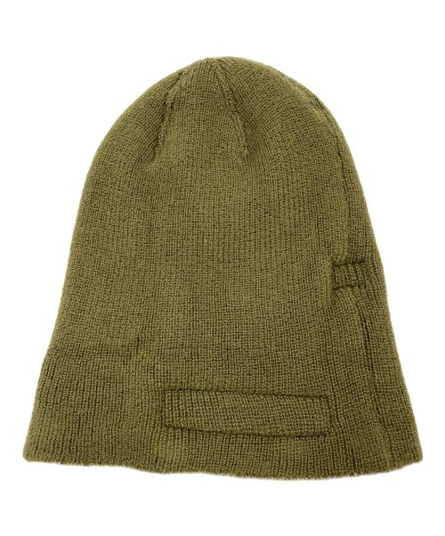 freewheelers（フリーホイーラーズ）freewheelers (フリーホイーラーズ) POWER WEAR x MOTOR PSYCLONE WOOL KNIT WATCH CAP オリーブの古着・服飾アイテム