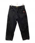 BUTTERGOODSバターグッズ）の古着「ワイドデニムパンツ」｜ブラック