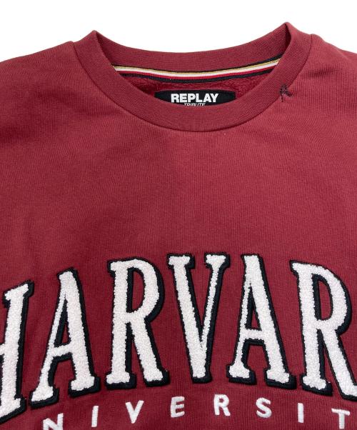 REPLAY（リプレイ）REPLAY (リプレイ) UNIVERSITIES HARVARD スタジアムトレーナー M6367 .000.23190P レッド サイズ:L 未使用品の古着・服飾アイテム