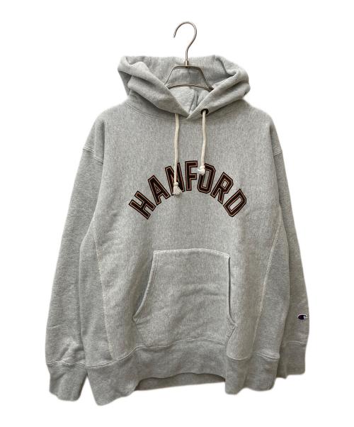 Champion REVERSE WEAVE（チャンピオン リバース ウィーブ）Champion REVERSE WEAVE (チャンピオン リバース ウィーブ) フーデッドスウェットシャツ C3-Y114 グレー サイズ:Lの古着・服飾アイテム