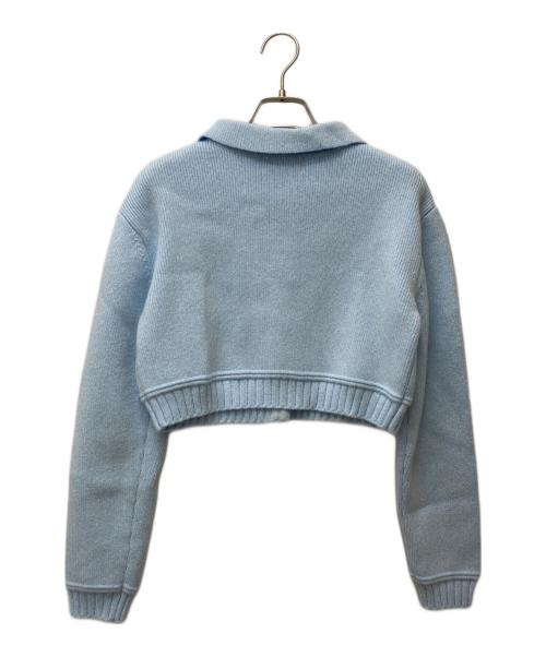 Lily Brown（リリーブラウン）Lily Brown (リリーブラウン) ショートニットジャケット　LWNJ251053 スカイブルー サイズ:Fの古着・服飾アイテム