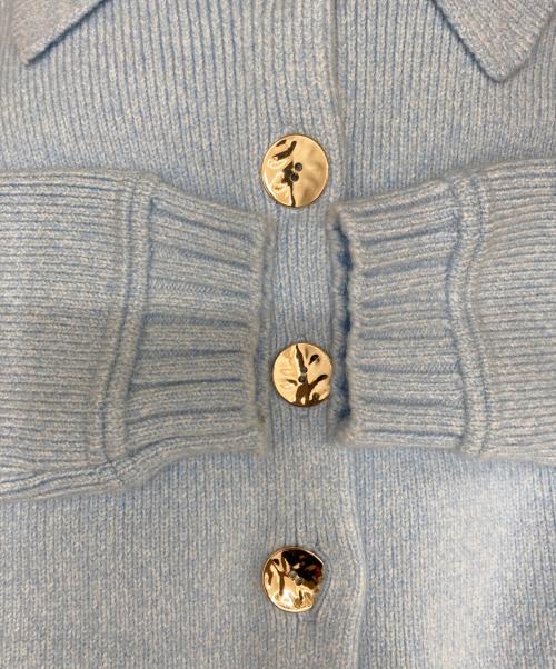 Lily Brown（リリーブラウン）Lily Brown (リリーブラウン) ショートニットジャケット　LWNJ251053 スカイブルー サイズ:Fの古着・服飾アイテム