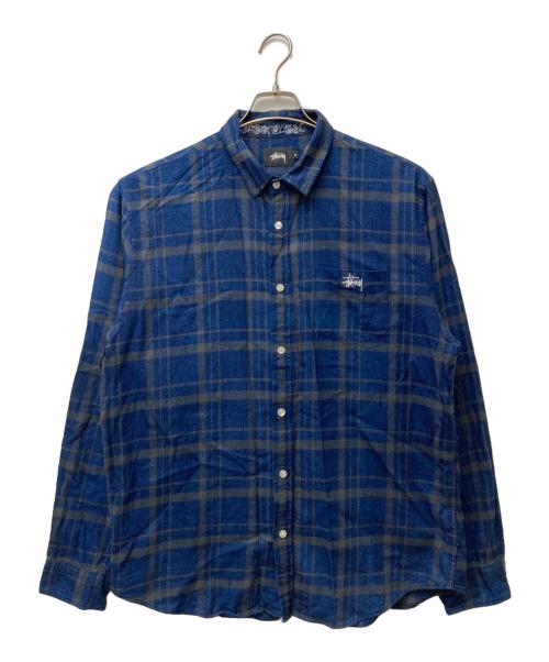 stussy（ステューシー）stussy (ステューシー) ネルシャツ ネイビー サイズ:XLの古着・服飾アイテム