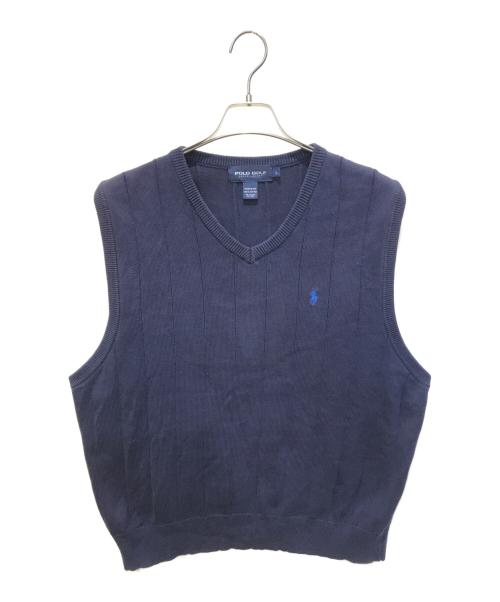 POLO GOLF（ポロ ゴルフ）POLO GOLF (ポロ ゴルフ) ニットベスト ネイビー サイズ:Lの古着・服飾アイテム