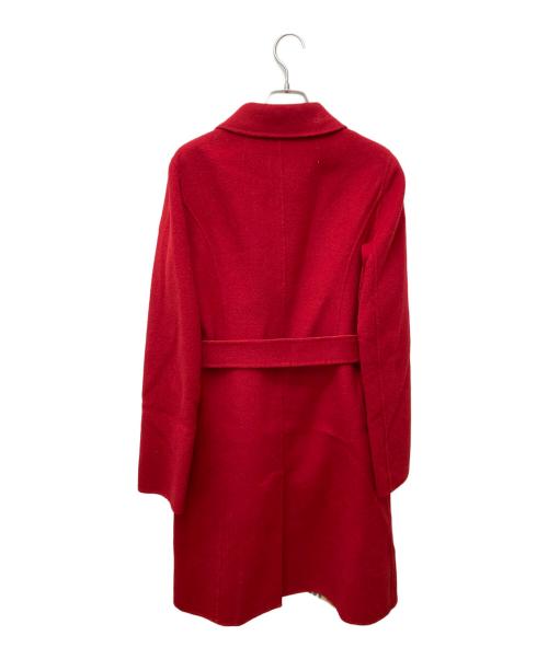 BURBERRY LONDON（バーバリーロンドン）BURBERRY LONDON (バーバリーロンドン) カシミヤダブルフェイスロングコート FN050-060-18 レッド サイズ:38の古着・服飾アイテム