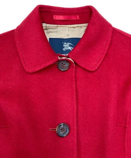 BURBERRY LONDON（バーバリーロンドン）BURBERRY LONDON (バーバリーロンドン) カシミヤダブルフェイスロングコート FN050-060-18 レッド サイズ:38の古着・服飾アイテム