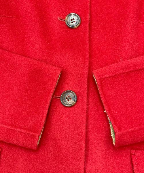 BURBERRY LONDON（バーバリーロンドン）BURBERRY LONDON (バーバリーロンドン) カシミヤダブルフェイスロングコート FN050-060-18 レッド サイズ:38の古着・服飾アイテム