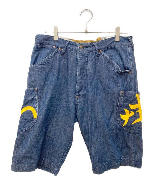 YAMANE（ヤマネ）YAMANE (ヤマネ) デニムハーフパンツ インディゴ サイズ:SIZE 83.5cm (W33)の古着・服飾アイテム