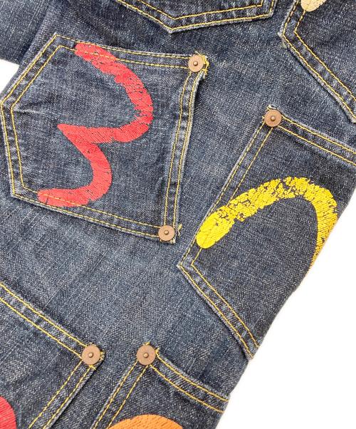 EVISU（エヴィス）EVISU (エヴィス) メニーポケットデニムパンツ インディゴ サイズ:W32×L35の古着・服飾アイテム