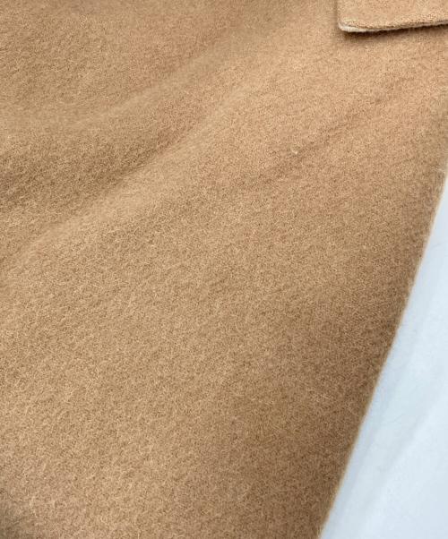 DRAWER（ドゥロワー）DRAWER (ドゥロワー) ダブルフェイスウールモヘヤノーカラーコート 6525-234-0472 キャメル サイズ:36の古着・服飾アイテム