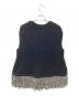 DRAWER (ドゥロワー) フリンジニットベスト 6518-106-0240 ブラック サイズ:1：11000円