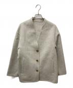 YONFAヨンファ）の古着「Vネックウールカシミヤコート」｜グレー