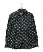 BLACK COMME des GARCONSブラックコムデギャルソン）の古着「ラウンドカラードットシャツ　1C-B010」｜ブラック