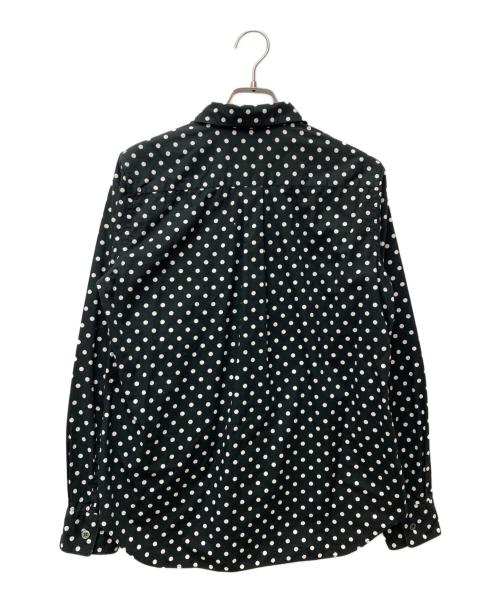 BLACK COMME des GARCONS（ブラックコムデギャルソン）BLACK COMME des GARCONS (ブラックコムデギャルソン) ラウンドカラードットシャツ　1C-B010 ブラック サイズ:Mの古着・服飾アイテム