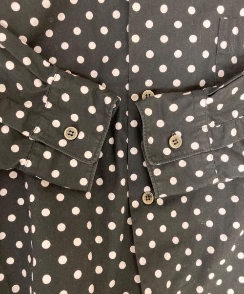 BLACK COMME des GARCONS（ブラックコムデギャルソン）BLACK COMME des GARCONS (ブラックコムデギャルソン) ラウンドカラードットシャツ　1C-B010 ブラック サイズ:Mの古着・服飾アイテム