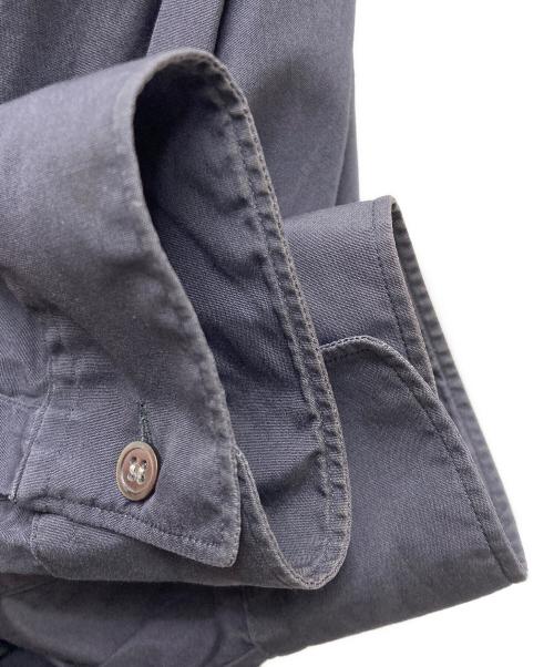 COMME des GARCONS SHIRT（コムデギャルソンシャツ）COMME des GARCONS SHIRT (コムデギャルソンシャツ) レザーカラーシャツ ネイビー サイズ:Mの古着・服飾アイテム