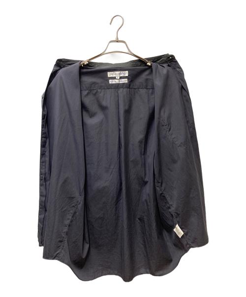 COMME des GARCONS SHIRT（コムデギャルソンシャツ）COMME des GARCONS SHIRT (コムデギャルソンシャツ) レザーカラーシャツ ネイビー サイズ:Mの古着・服飾アイテム