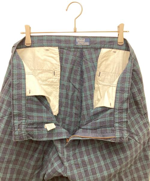 POLO RALPH LAUREN（ポロ・ラルフローレン）POLO RALPH LAUREN (ポロ・ラルフローレン) シアサッカーハーフパンツ ネイビー サイズ: 96cm (W38)の古着・服飾アイテム