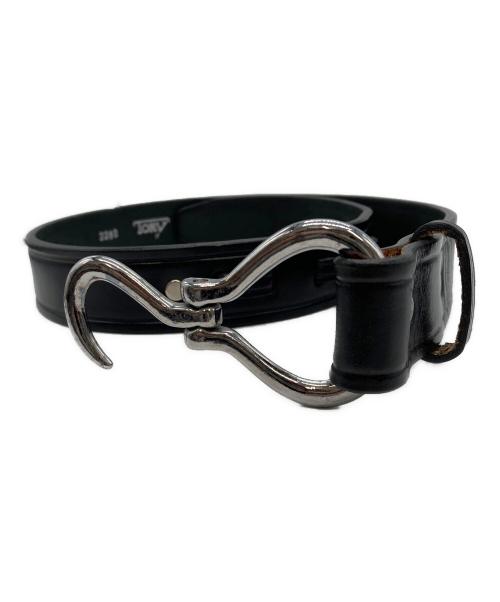 TORY LEATHER（トリーレザー）TORY LEATHER (トリーレザー) レザーフックベルト ブラック サイズ:30の古着・服飾アイテム