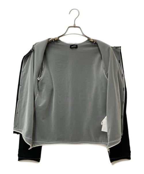 tricot COMME des GARCONS（トリココムデギャルソン）tricot COMME des GARCONS (トリココムデギャルソン) レイヤードデザインカーディガン ブラック サイズ:表記なしの古着・服飾アイテム
