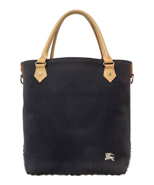 BURBERRY LONDON（バーバリーロンドン）BURBERRY LONDON (バーバリーロンドン) ホースロゴキャンバストートバッグ ブラックの古着・服飾アイテム
