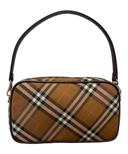 BURBERRY BLUE LABEL（バーバリーロンドンブルーレーベル）BURBERRY BLUE LABEL (バーバリーロンドンブルーレーベル) ミニハンドバッグ ZCE04-500 ブラウンの古着・服飾アイテム