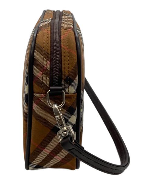 BURBERRY BLUE LABEL（バーバリーロンドンブルーレーベル）BURBERRY BLUE LABEL (バーバリーロンドンブルーレーベル) ミニハンドバッグ ZCE04-500 ブラウンの古着・服飾アイテム