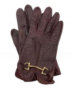 中古・古着通販】GUCCI (グッチ) ホースビットレザーグローブ ブラック