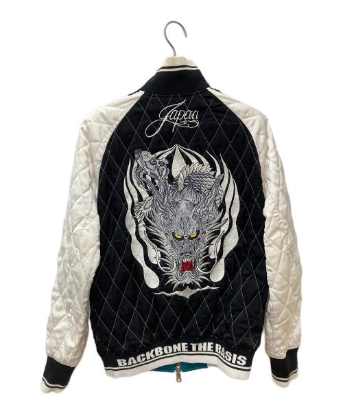 BACK BONE（バックボーン）BACK BONE (バックボーン) リバーシブルスカジャン BB09SS-B03 ブルー×ブラック サイズ:Sの古着・服飾アイテム