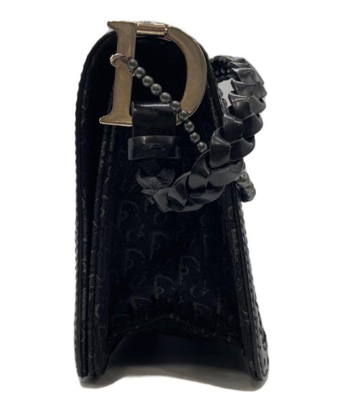Christian Dior（クリスチャン ディオール）Christian Dior (クリスチャン ディオール) ジャガードワンショルダーバッグ ブラックの古着・服飾アイテム