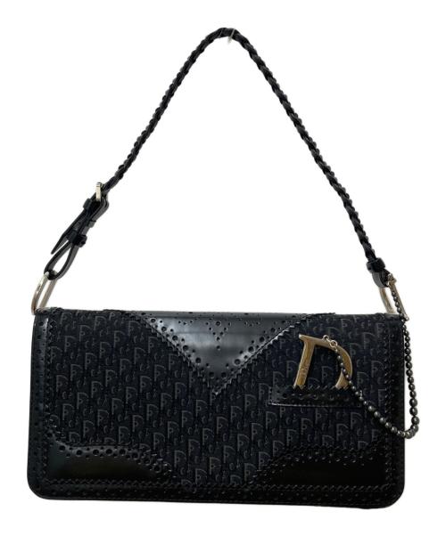 Christian Dior（クリスチャン ディオール）Christian Dior (クリスチャン ディオール) ジャガードワンショルダーバッグ ブラックの古着・服飾アイテム