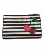 Kate Spadeケイトスペード）の古着「財布」｜ホワイト×ネイビー