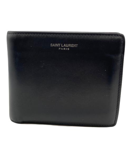 Saint Laurent Paris（サンローランパリ）Saint Laurent Paris (サンローランパリ) 2つ折り財布 ブラックの古着・服飾アイテム