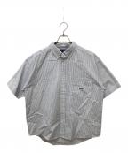 DESCENDANTディセンダント）の古着「KENNEDY’S OXFORD SS STRIPE SHIRT」｜スカイブルー