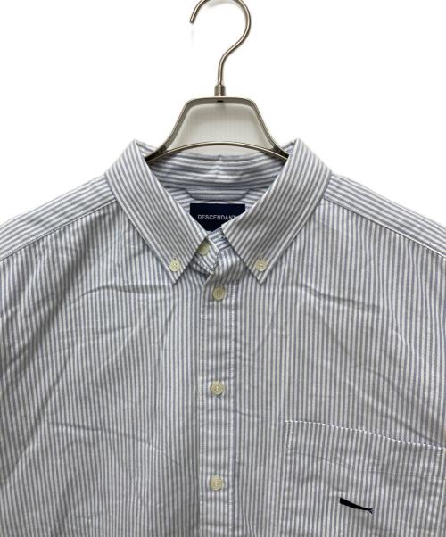 DESCENDANT（ディセンダント）DESCENDANT (ディセンダント) KENNEDY’S OXFORD SS STRIPE SHIRT スカイブルー サイズ:2の古着・服飾アイテム