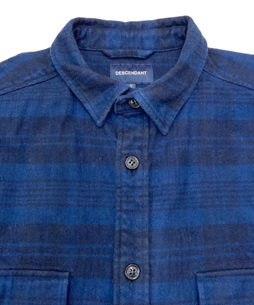DESCENDANT（ディセンダント）DESCENDANT (ディセンダント) CPOC PLAID LS SHIRT ネイビー サイズ:2の古着・服飾アイテム