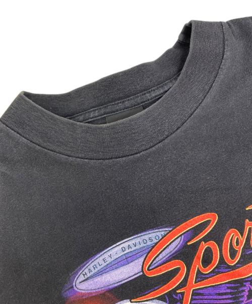 HARLEY-DAVIDSON（ハーレーダビッドソン）HARLEY-DAVIDSON (ハーレーダビッドソン) HOLOUBEK プリントTシャツ ブラック サイズ:Mの古着・服飾アイテム