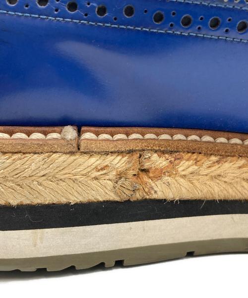 PRADA（プラダ）PRADA (プラダ) ウィングチップダービーシューズ ブルー×ブラウン サイズ:7 1/2の古着・服飾アイテム