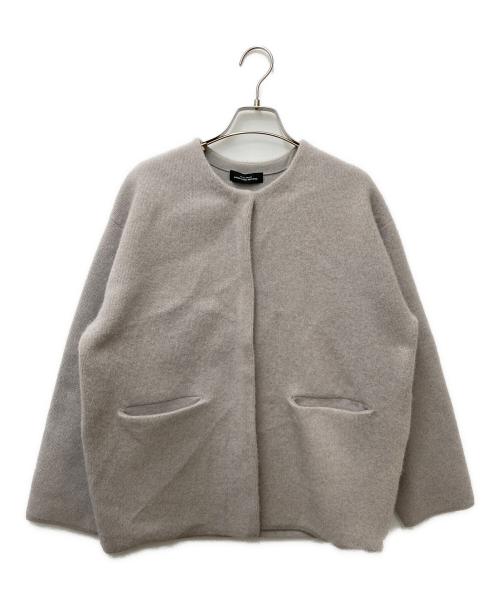 green label relaxing（グリーンレーベルリラクシング）green label relaxing (グリーンレーベルリラクシング) FOXブレンドセッケツノーカラーニットカーディガン 3528-119-0792 ライトグレー サイズ:サイズ表記なしの古着・服飾アイテム