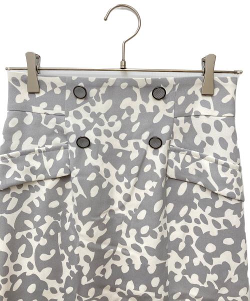 Pinky & Dianne（ピンキーアンドダイアン）Pinky & Dianne (ピンキーアンドダイアン) アブストラクトドットプリントスカート 031-4220926 グレー サイズ:36の古着・服飾アイテム