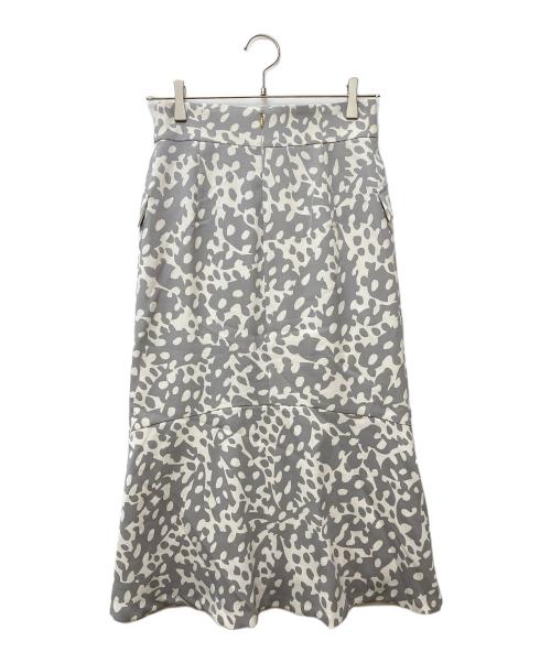 Pinky & Dianne（ピンキーアンドダイアン）Pinky & Dianne (ピンキーアンドダイアン) アブストラクトドットプリントスカート 031-4220926 グレー サイズ:36の古着・服飾アイテム