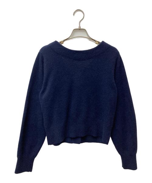 KUMIKYOKU（クミキョク）KUMIKYOKU (クミキョク) カラーフォックスニット カーディガン KRWXIW0401 ネイビー サイズ:2の古着・服飾アイテム