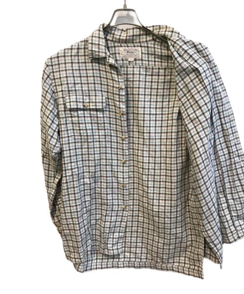 POLO RALPH LAUREN（ポロ・ラルフローレン）POLO RALPH LAUREN (ポロ・ラルフローレン) チェックオープンカラーボックスシャツ ミントグリーン サイズ:Ｍの古着・服飾アイテム