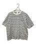 plllllleeeasse（プリーズ）の古着「multi stripe short sleeve tee」｜ホワイト×グレー