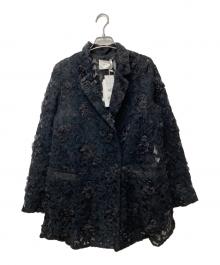 Ameri（アメリ）の古着「FLOWER MIX LACE SHEER JACKET」｜ブラック